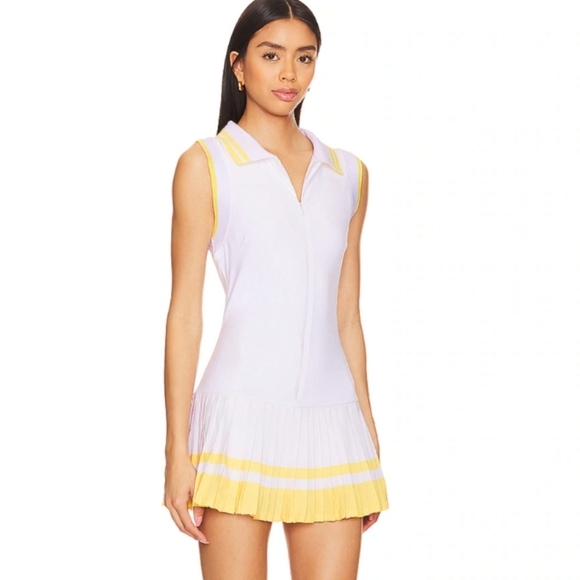 New!Beach Riot Bria Tennis Dress in White Sand. - Picture 3 of 16